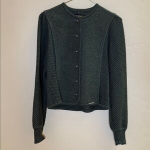 Geiger Elegant Dark Green Cardigan Sweater